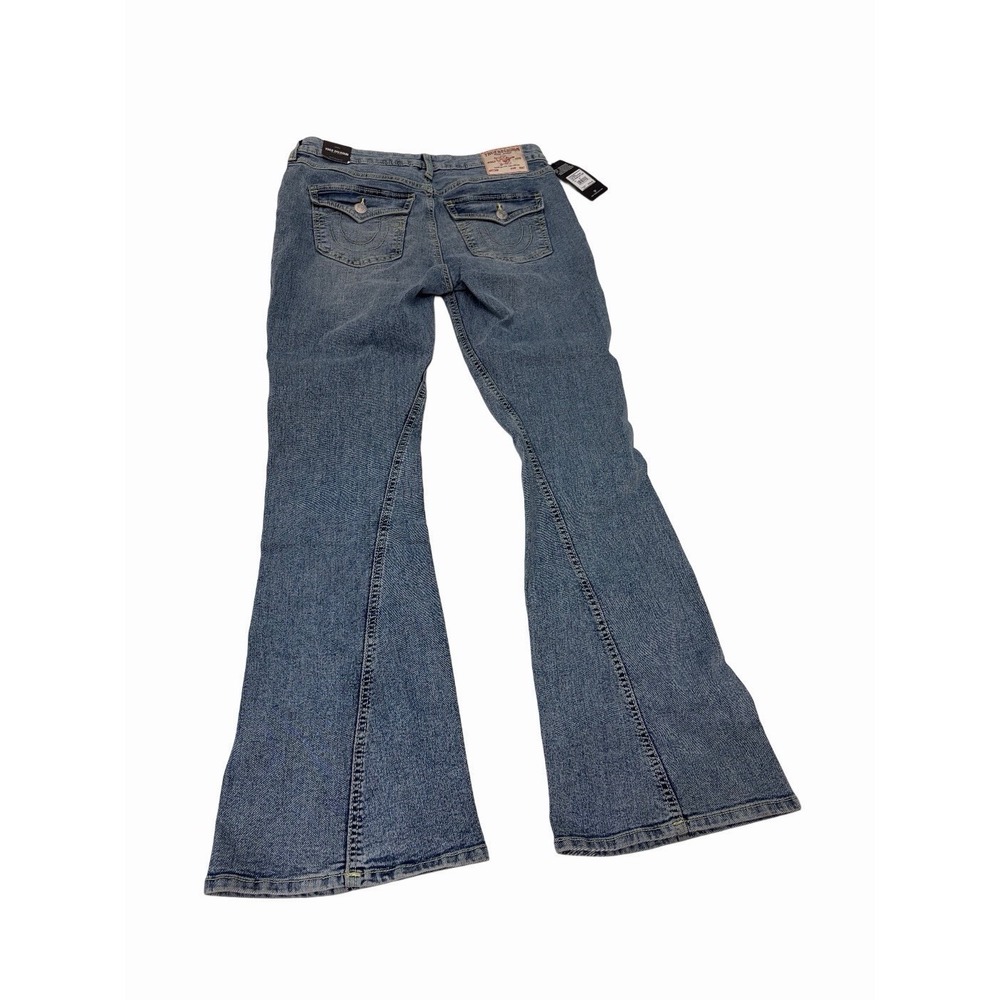 True Religion Joey Womens 31x32 Flare Flap Pkts Y2K Western Mid Rise Jeans NWT - Picture 5 of 8